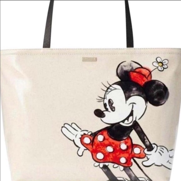♥️♠️Kate Spade♠️♥️Minnie Mouse Canvas Tote - Picture 3 of 8